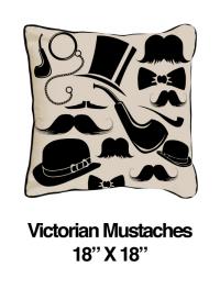 Victorian Mustaches Black Oatmeal